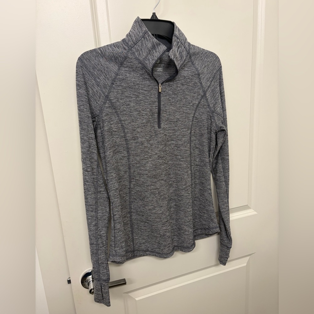 Old Navy Heather Gray Half-Zip Active Pullover